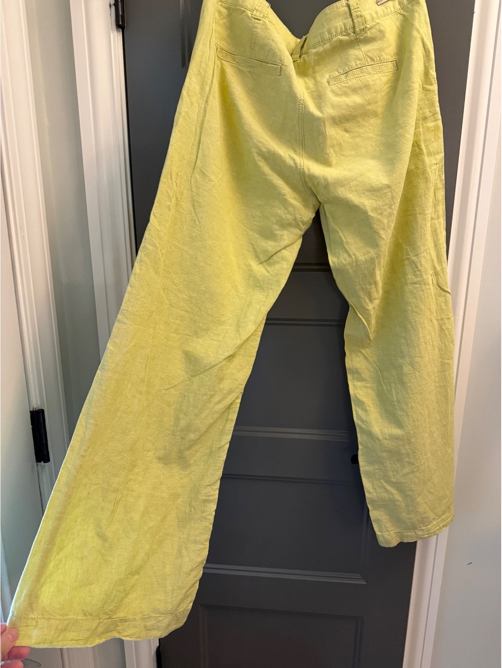 Pilcro Women's yellow Linen Pants Size 12 - Picture 2 of 4